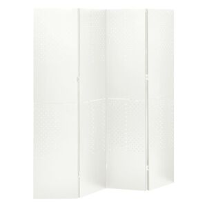 vidaXL Rumsavdelare 4 paneler vit 160x180 cm st&aring;l