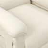 vidaXL Massagefåtölj med uppresningshjälp gräddvit sammet