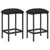 vidaXL Barpall 2 pcs Svart 40 x 32 x 74 cm Konstruerat tr&auml;