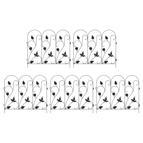 vidaXL Tr&auml;dg&aring;rdsst&auml;ngsel Spalj&eacute; Svart 307 x 54,5 x 0,3 cm