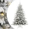 vidaXL Plast Hingad Julgran med LED -remsljus Vit 180 cm PE och PVC
