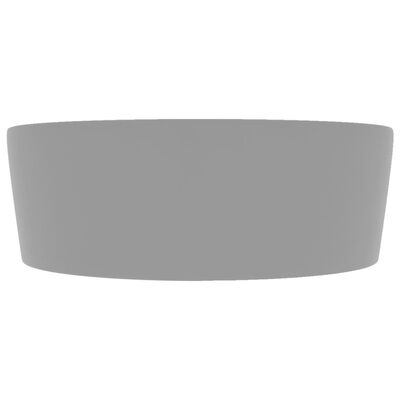 vidaXL Handfat med bräddavlopp matt ljusgrå 36x13 cm keramik