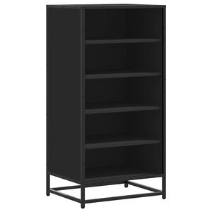 vidaXL Skohylla svart 48x38x97,5 cm konstruerat tr&auml;