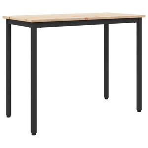 vidaXL bord Naturf&auml;rg 100 x 50 x 77 cm Konstruerat tr&auml; och st&aring;l