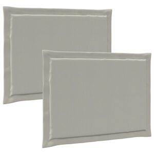 vidaXL Sittkuddar 2 pcs Ljusgr&aring; 47 x 36 x 2 cm Polyester
