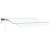 vidaXL Manuell markisram med LED-lampor Vit 3 x 2,5 m