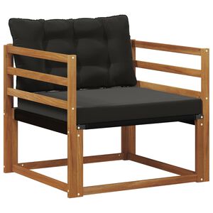 vidaXL Utomhussoffset Massivt Akaciatr&auml; och Textilene Naturf&auml;rg