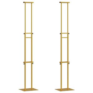 vidaXL M&auml;ssmontrar 2 pcs Guld 30 x 23,5 x 210 cm St&aring;l