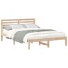 vidaXL S&auml;ngram med huvudgavel Brun 140 x 220 cm Massiv furu
