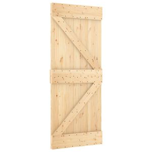 vidaXL Skjutd&ouml;rr NARVIK Naturlig och svart 85 x 210 cm (213,5 cm)