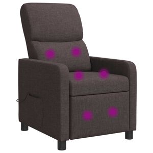vidaXL Massagef&aring;t&ouml;lj M&ouml;rkbrun Tyg