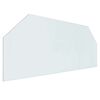 vidaXL Glas eldstad platta Transparent 120 x 50 cm Glas