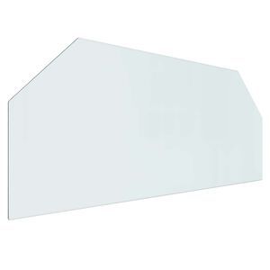vidaXL Glas eldstad platta Transparent 120 x 50 cm Glas