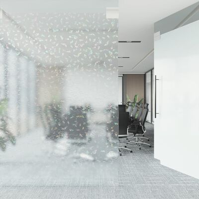 vidaXL Fönsterfilmer 3 st frostat 3D regnbågsmönster PVC