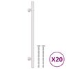 vidaXL Sk&aring;phandtag 20 st silver 192 mm rostfritt st&aring;l