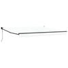 vidaXL Utdragbar markis Vit 400 &times; 300 cm Polyester och metall