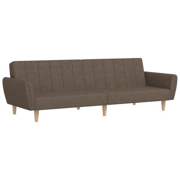 vidaXL B&auml;ddsoffa 2-sits taupe tyg