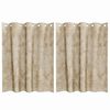 vidaXL Sammetsgardiner med gardiner 2 pcs Kr&auml;m 140 x 140 cm Sammet