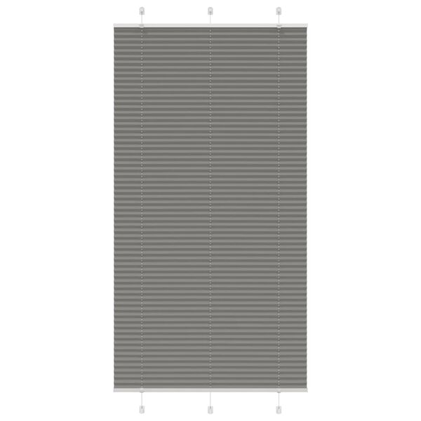 vidaXL Plisserad persienn antracit 110x200 cm tyg bredd 109,4 cm