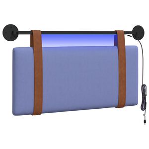 vidaXL H&auml;ngande s&auml;nggavel Med LED-lampa Jeansbl&aring; Antik PU