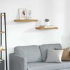 vidaXL V&auml;gg hylla 2 pcs Beige 50 x 23 x 4 cm Konstruerat tr&auml;