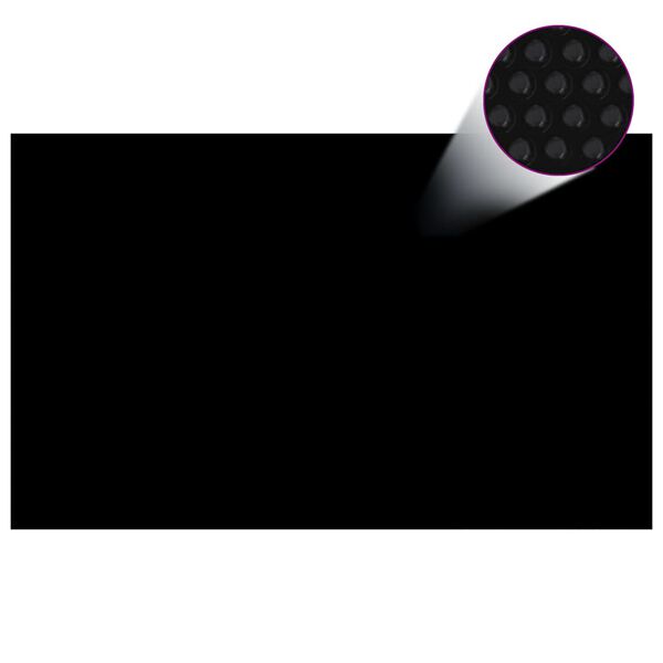 vidaXL Värmeduk för pool PE 260x160 cm svart och blå