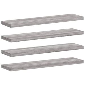 vidaXL V&auml;gghyllor 4 st gr&aring; sonoma 40x10x1,5 cm konstruerat tr&auml;
