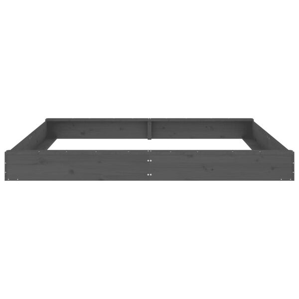 vidaXL Sandl&aring;da med s&auml;ten gr&aring; fyrkantigt massiv furu