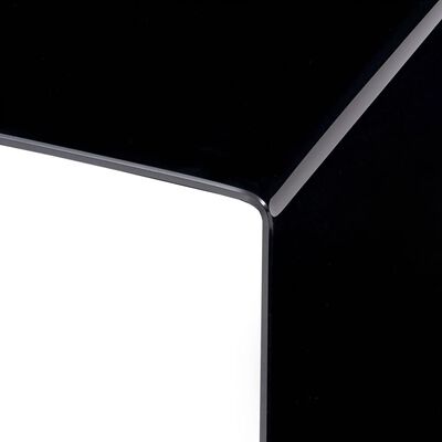 vidaXL Soffbord svart 50x50x45 cm härdat glas