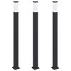 vidaXL Pollare 3 st 110 cm svarta IP44