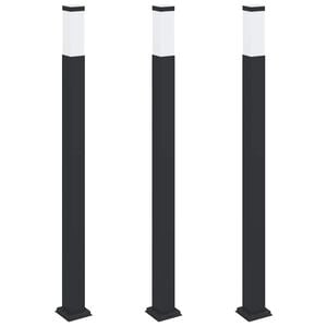 vidaXL Pollare 3 st 110 cm svarta IP44