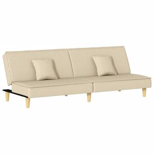 vidaXL B&auml;ddsoffa gr&auml;ddvit tyg
