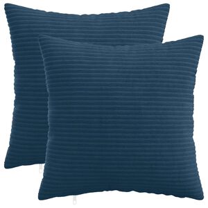 vidaXL Kudd&ouml;verdrag 2 st HEERLEN M&ouml;rkbl&aring; 30 x 30 cm manchester