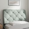 vidaXL Headboard Cushion Light Grey 80 cm Velvet