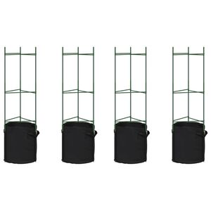 vidaXL Tomatburar med v&auml;xtp&aring;sar 4 st 116 cm st&aring;l och PP