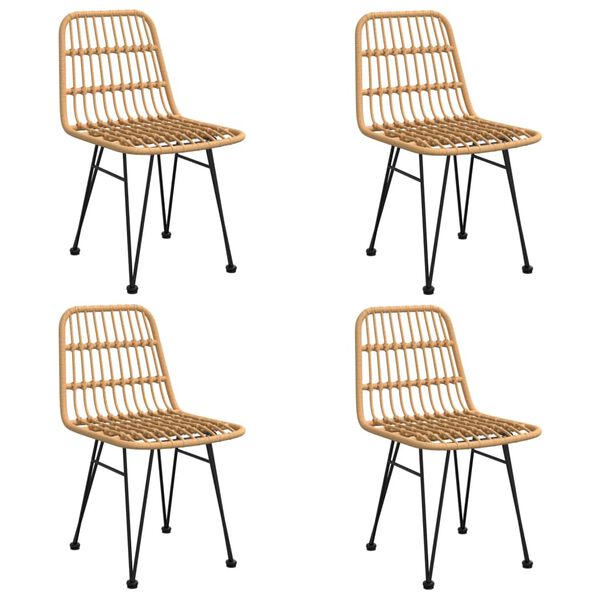 vidaXL Matgrupp för trädgården 5 delar konstrottning