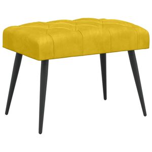 vidaXL B&auml;nk med knappar Gul 60 x 40 x 45 cm Sammet
