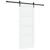 vidaXL Skjutd&ouml;rr ORKDAL 83 x 202 cm Massiv furu Vit och svart