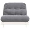 vidaXL Futonb&auml;ddsoffa med madrass vit 100x206x11 cm massiv furu
