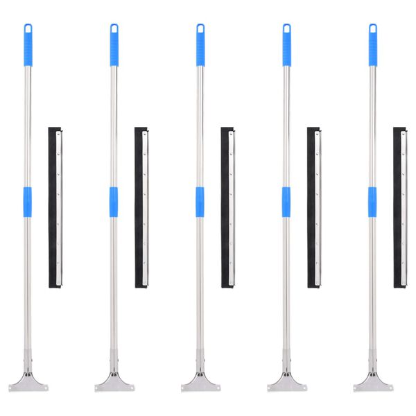 vidaXL Golvskrapor 5 st 55x119,5 cm st&aring;l och gummi