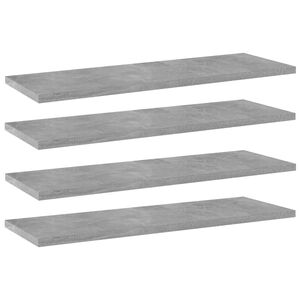 vidaXL Hyllplan 4 st betonggr&aring; 60x20x1,5 cm konstruerat tr&auml;