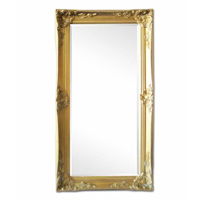 Italien motiv spegel i guld, yttermått 59x109 cm