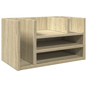 vidaXL Skrivbordshyllor sonoma-ek 44,5x24x25 cm konstruerat tr&auml;