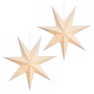 vidaXL Julbelysning RAAHE 2 st 10 LED-lampor Varmvit 45 x 6 x 45 cm