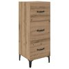 vidaXL Sideboard Artisan Ek 34,5 x 34 x 90 cm Konstruerat tr&auml;