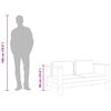vidaXL Trädgårdssoffa med dyna 140 cm massivt akaciaträ gräddvit
