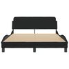 vidaXL Bed Frame "Dover" Black 120x200 cm Fabric