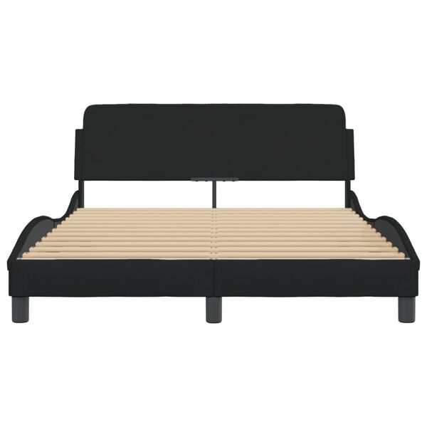 vidaXL Bed Frame "Dover" Black 120x200 cm Fabric