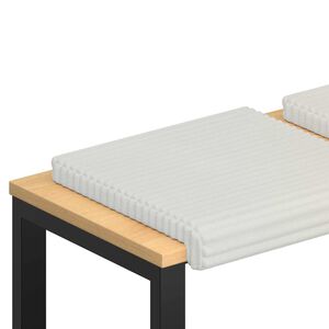 vidaXL B&auml;nk kudde 4 st Plush kordfl&oslash;yel Gr&auml;ddvit Djup 35 cm