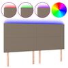 vidaXL S&auml;nggavel LED taupe 200x5x118/128 cm tyg